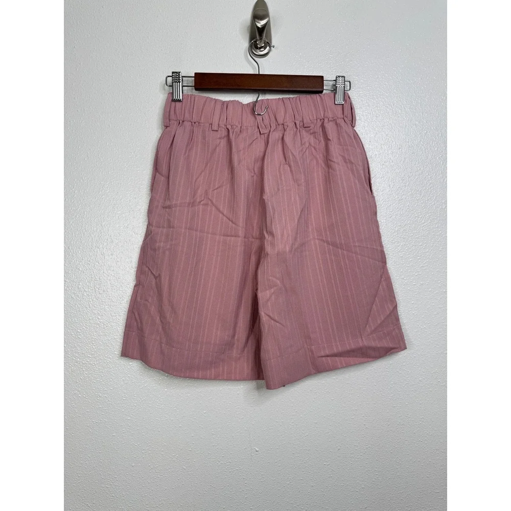 Halara Pink High Waisted Pleated Textured Shorts‎ Size S NWT 02627892